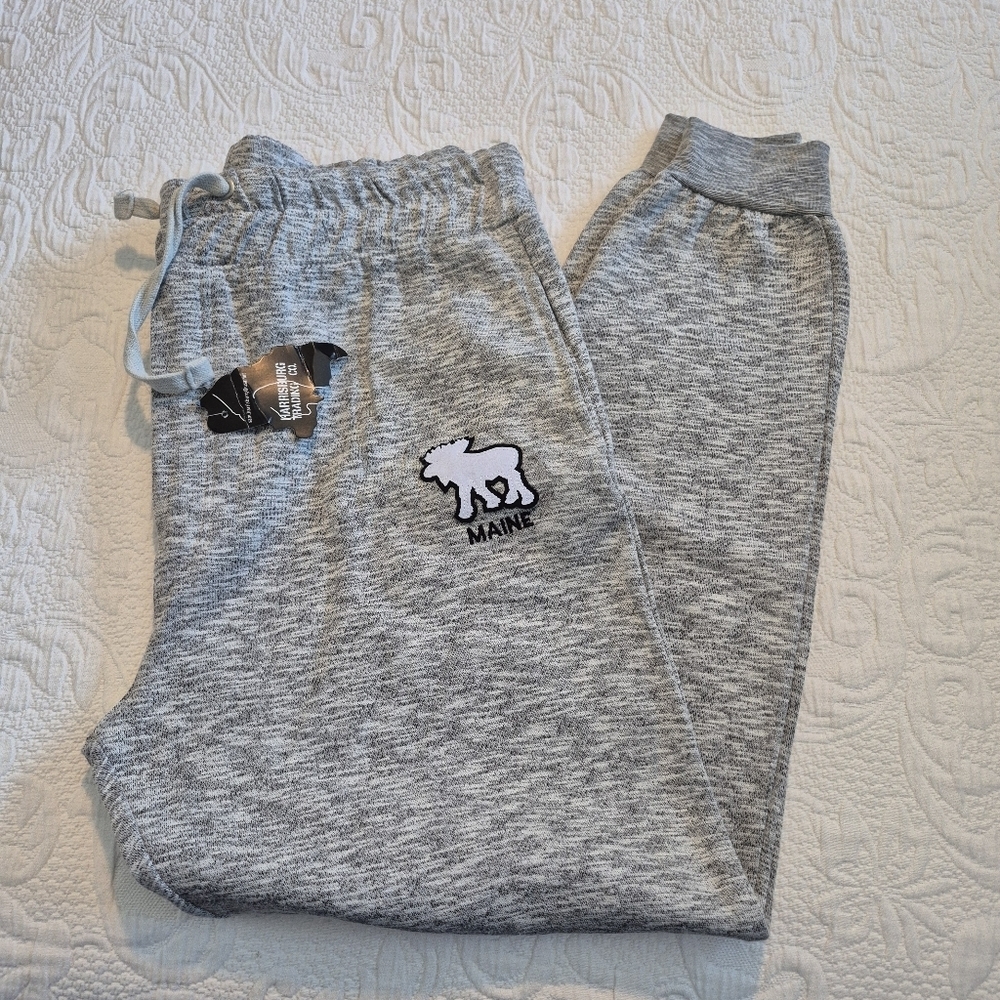 Harrisburg Trading Co. Men's XL gray Maine logo joggers NEW